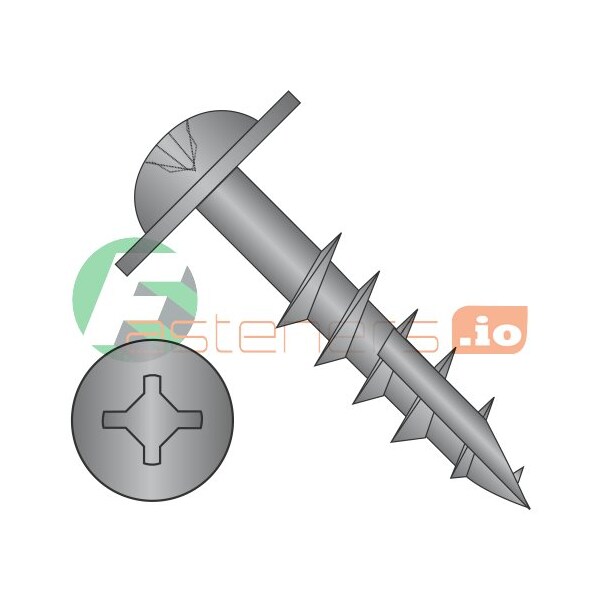 Newport Fasteners Wood Screw, #8, 2 in, Black Oxide Steel Flange Round Head Phillips Drive, 2000 PK 137947 - main